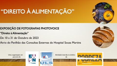 Exposição “Direito à Alimentação” no átrio da Consulta Externa do HSM