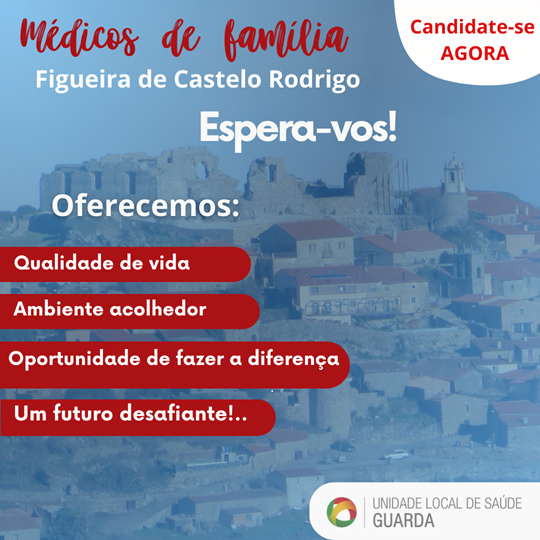 Venha fazer a diferença em Figueira de Castelo Rodrigo!